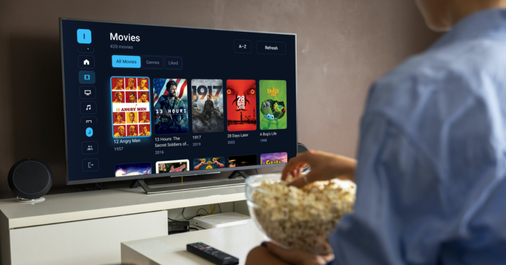 self hosted media center tv app